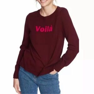 Court & Rowe Burgundy Crew Neck Voila Sweater Size Medium